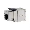 Apsaugotas Cat6 Keystone Inlinis Jungiklis 8 vnt. rinkinys, EQUIP — Plokščios konstrukcijos, RJ-45, 17×35.5×24.4 mm, sidabrinis