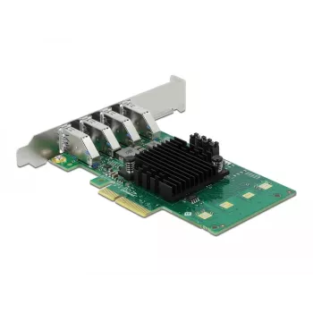 DeLOCK PCI Express x4 kortelė 4 x išoriniai USB 3.0 keturi kanalai - Low Profile