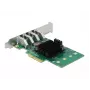 DeLOCK PCI Express x4 kortelė 4 x išoriniai USB 3.0 keturi kanalai - Low Profile