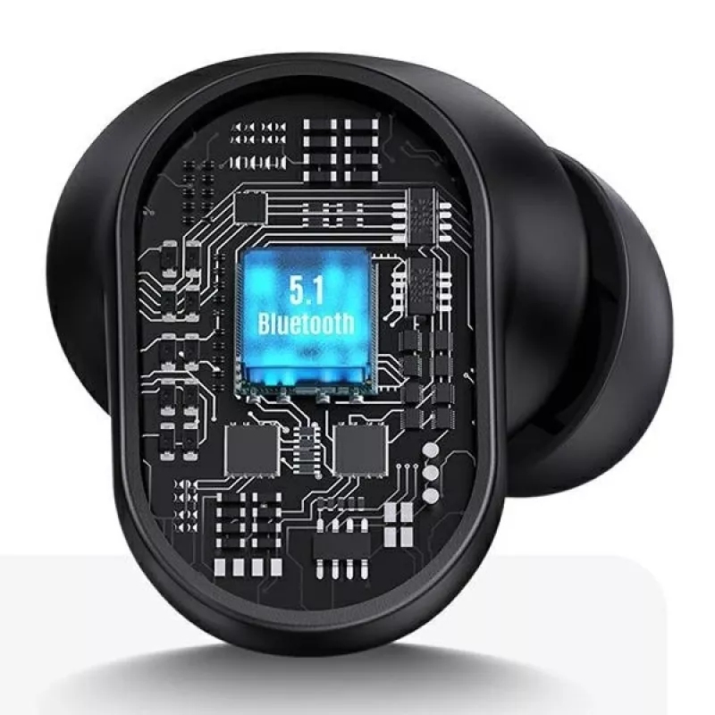 Belaidės TWS ausinės Usams BH serijos BHUBH03 Bluetooth 5.1, raudonos – į ausį, su įkrovimo dėklu