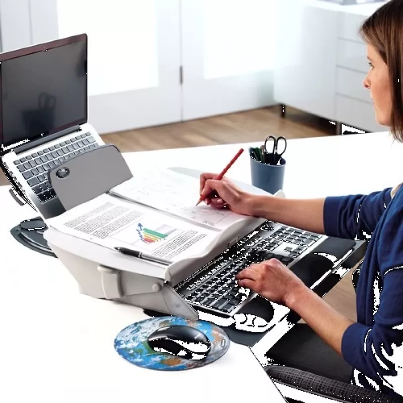 Fellowes Easy Glide rašymo / dokumentų nuolydžio stovas – pilkas, juodas (8210001)