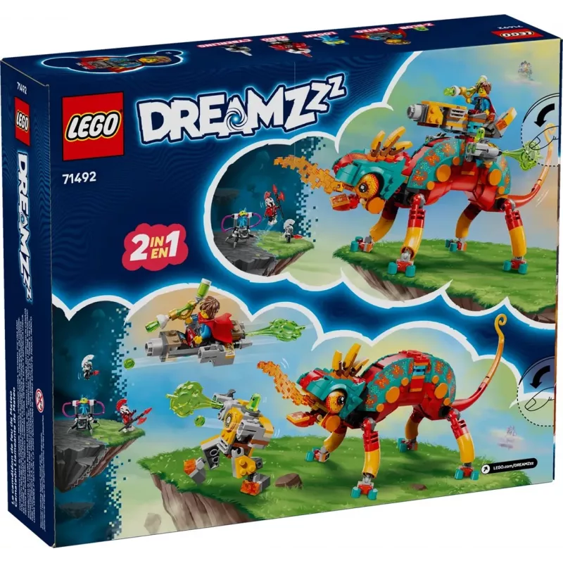 Statybinis žaislas LEGO 71492 Dreamzz Mateo ugninis chameleonas, plytelių modelis kūrybiškam konstravimui