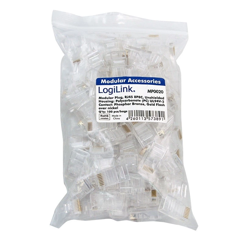 RJ45 jungtis LogiLink MP0020 skaidri