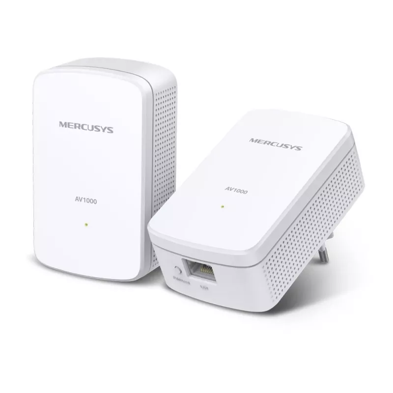 Mercusys AV1000 Gigabit Powerline Starter Kit MP500 KIT – 1000 Mbit/s, 1x RJ-45
