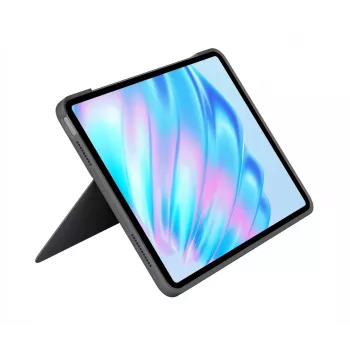 Logitech Combo Touch klaviatūros dėklas QWERTY US International pilka su valdymo kilimėliu