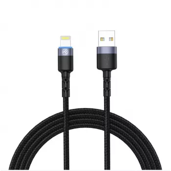 USB į Lightning duomenų laidas Tellur 1,2 m nailoninis pintas juodas