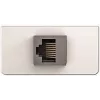 Keystone lizdo plokštelė KIND Konnect design 1/2 su RJ45 lyties keitikliu Cat5, Kindermann 7454000523