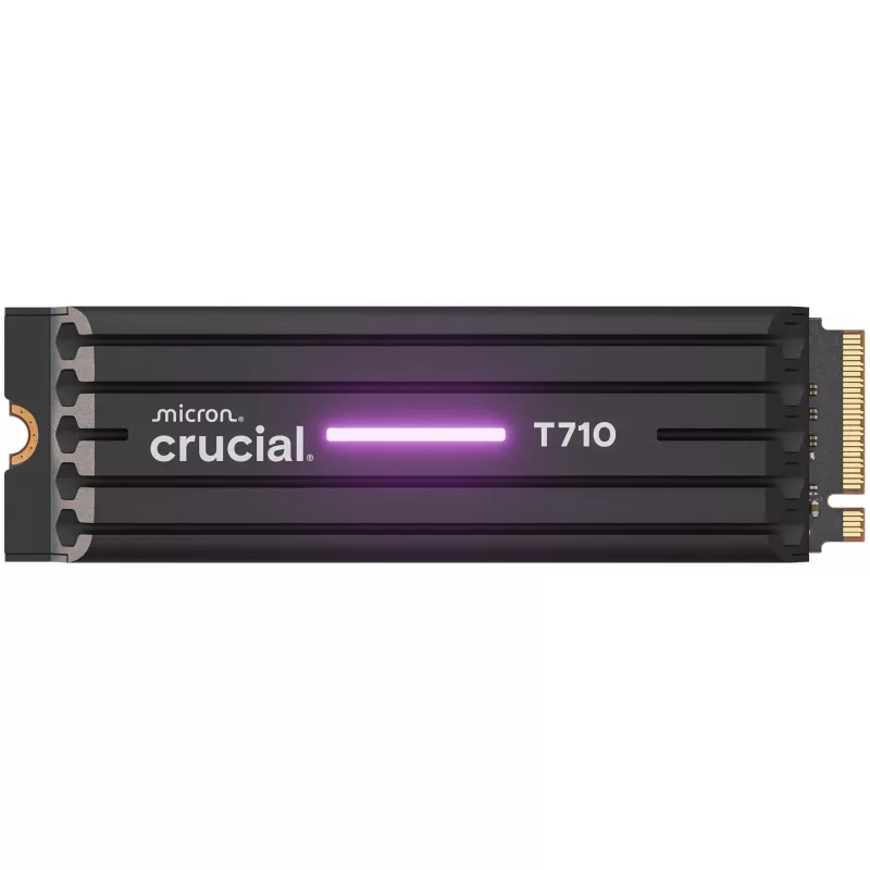 SSD CRUCIAL T710 4 TB M.2 PCIe 5.0 NVMe — 4000 GB, Skaitymo greitis 14500 MB/s, Rašymo greitis 13800 MB/s