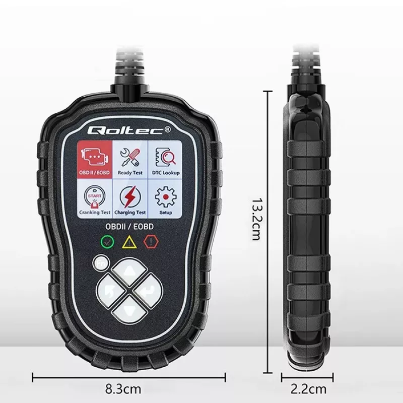 OBDII diagnostinis testeris QOLTEC ProLine 50685 – automobilio OBD-II skaitytuvas 8V/25V sistemoms