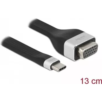 DeLOCK 86730 FPC plokščiasis juostinis kabelis USB Type-C į VGA
