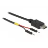 Delock 85418 USB-C maitinimo kabelis su 2 atskirais kontaktų kaiščių kištukais, 0,1 m