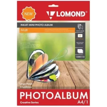 Lomond Inkjet Mini Album Large Heart Matte 51x68mm (Didelis)