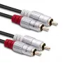 Qoltec 52338 audio kabelis 2 x RCA (kištukas) / 2 x RCA (kištukas), 3 m, juodas