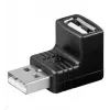 MicroConnect USBAMAFA USB A lyties keitiklis 90° juodas