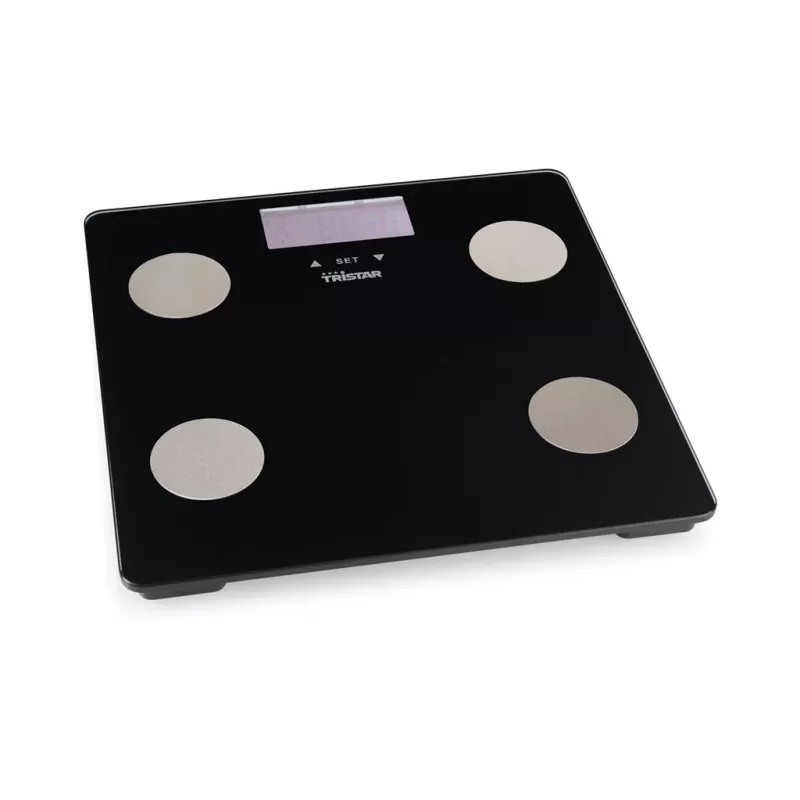 Svarstyklės Tristar WG-2442 – skaitmeninės vonios svarstyklės, max 150 kg, 100 g tikslumas, KMI, juodos