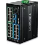 TRENDnet TI-PG262 26 prievadų Gbit PoE+ pramoninis valdiklis (DIN-bėgelis, metalinis korpusas)