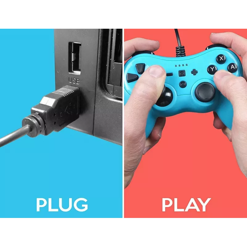 Laidinis valdiklis SUBSONIC SA5488-1 Neon Blue, skirtas Nintendo Switch, laidinis ryšys