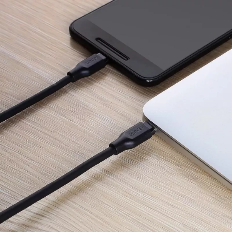 USB-C kabelis Aukey CB-CC1P 1 m, 60W PD, USB-C į USB-C