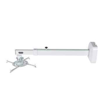Sieninis laikiklis AVTEK WallMount Next 1200 — plieninis, baltas, teleskopinis, 360° pasukamas, pakreipimas ±42°, maks. apkrova 20 kg