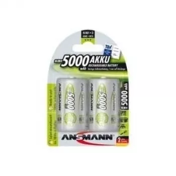 Baterijos Ansmann Blister 2 vnt. Akumuliatoriai NiMH Mono/D 5000 mAh