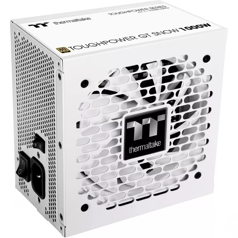 Maitinimo blokas THERMALTAKE Toughpower GT Snow 1000W ATX 24 kontaktų, 80 PLUS Gold, baltas, 120 mm ventiliatorius
