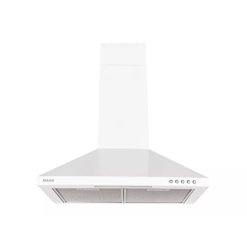 Gartraukis MAAN VELA 2 50, 496 mm, aliumininis riebalų filtras, 315 m³/h, 3 greičiai, 50–58 dB, baltas