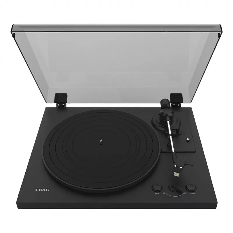 Patefono grotuvas su diržine pavara TEAC TN-175-B Juodas