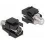 Keystone modulis IEC moteriška į F moteriška juoda DeLOCK 86855