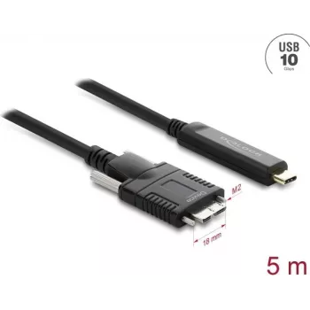 DELOCK USB kabelis USB C – Micro-USB B 5 m USB 2.0 Juodas