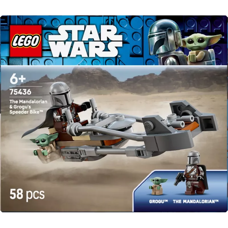LEGO STAR WARS 75436 Mandaloriano ir Grogu greitaeigis motociklas
