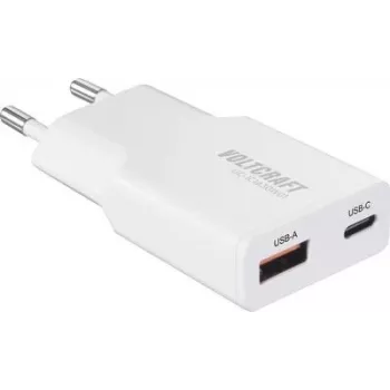 Voltcraft UC-1C1A30W01 USB įkroviklis 1x USB-A USB-C greitas įkrovimas PD 3.0 baltas (VC-17012045)