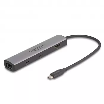 DeLOCK USB Type-C dokavimo stotelė 8K HDMI USB 10 Gbps 2.5 Gigabit LAN PD 100W