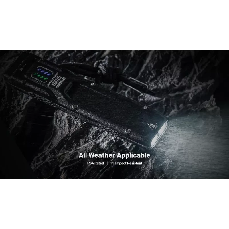 Taktinis žibintuvėlis Nitecore EDC25 — dvigubas LED, 15 lm, aliumininis korpusas, įkraunamas per USB, IP54, atsparus smūgiams, juodas