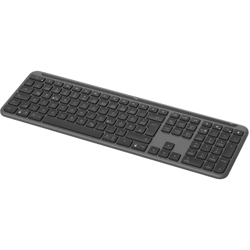 Logitech K950 Signature Slim belaidė klaviatūra, RF Wireless + Bluetooth, QWERTZ vokiška, grafito spalva