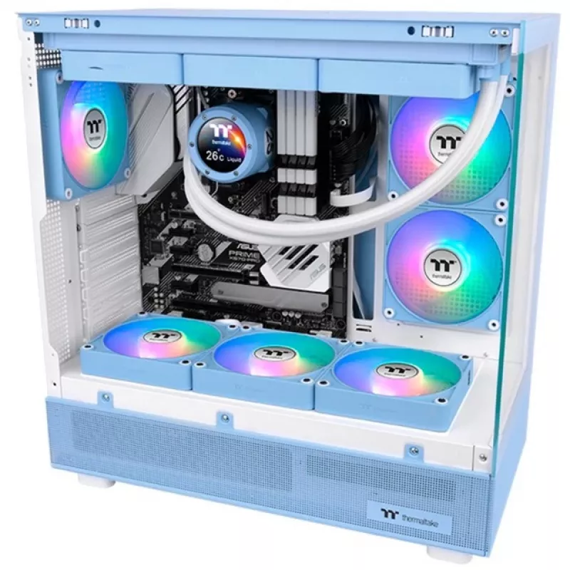 Thermaltake CT140 EX Reverse ARGB 140mm korpuso ventiliatorius 3 vnt. rinkinys Hydrangea Blue