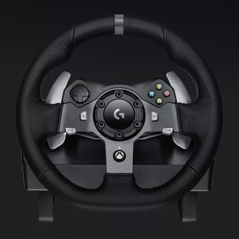 Logitech G920 Driving Force lenktynių vairas su pedalais, skirtas Xbox One ir PC, USB, juodas (941-000123)