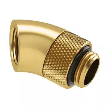 Barrow TWT45-B01 45° kampinis adapteris G1/4 vyriškas į G1/4 moteriškas, sukamas, auksinis