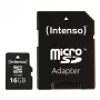 INTENSO atminties kortelė Micro SDHC 16GB C10 su adapteriu 3413470