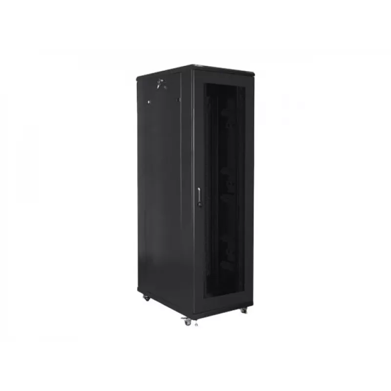 Laisvai pastatomas serverio stovas LANBERG FF01-8042-23B 42U 19 col. 800×1000 mm Juodas, talpa 121 kg