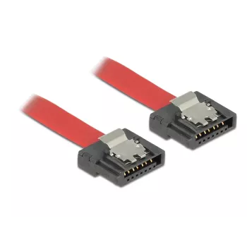 SATA kabelis DeLOCK 0.3m SATA III 7 kontaktų raudonas
