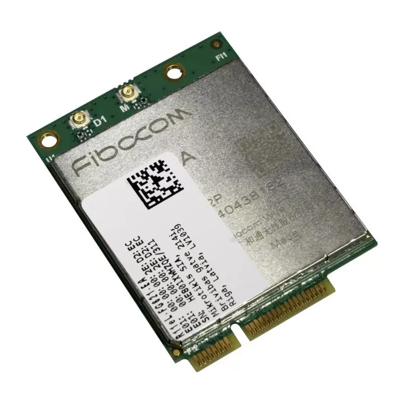 MikroTik R11eL-FG621-EA vidinis laidinis mini PCI Express LTE modemas, žalias