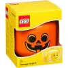 LEGO Storage Head pumpkin, maža, dėžutė oranžinė/juoda