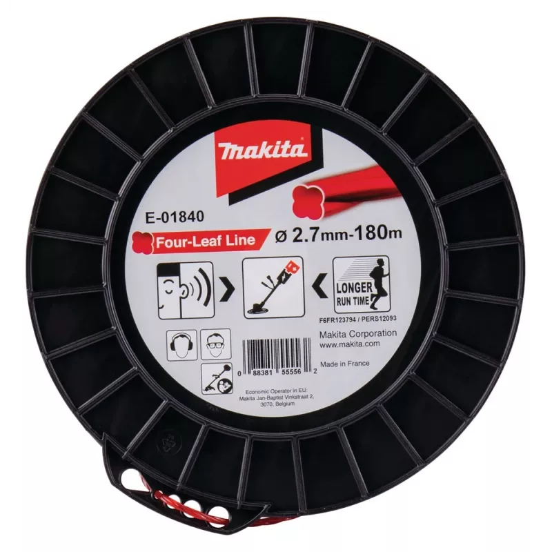 MAKITA monofilamentinis nailoninis siūlas DOBILIUKAS 2,7 mm / 180 m