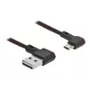 USB kabelis DeLOCK EASY-USB 2.0 Type-A į Micro-B kištukas 0,5 m juodas