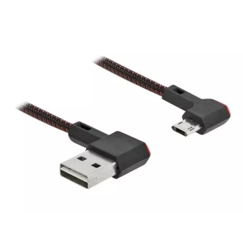 USB kabelis DeLOCK EASY-USB 2.0 Type-A į Micro-B kištukas 0,5 m juodas