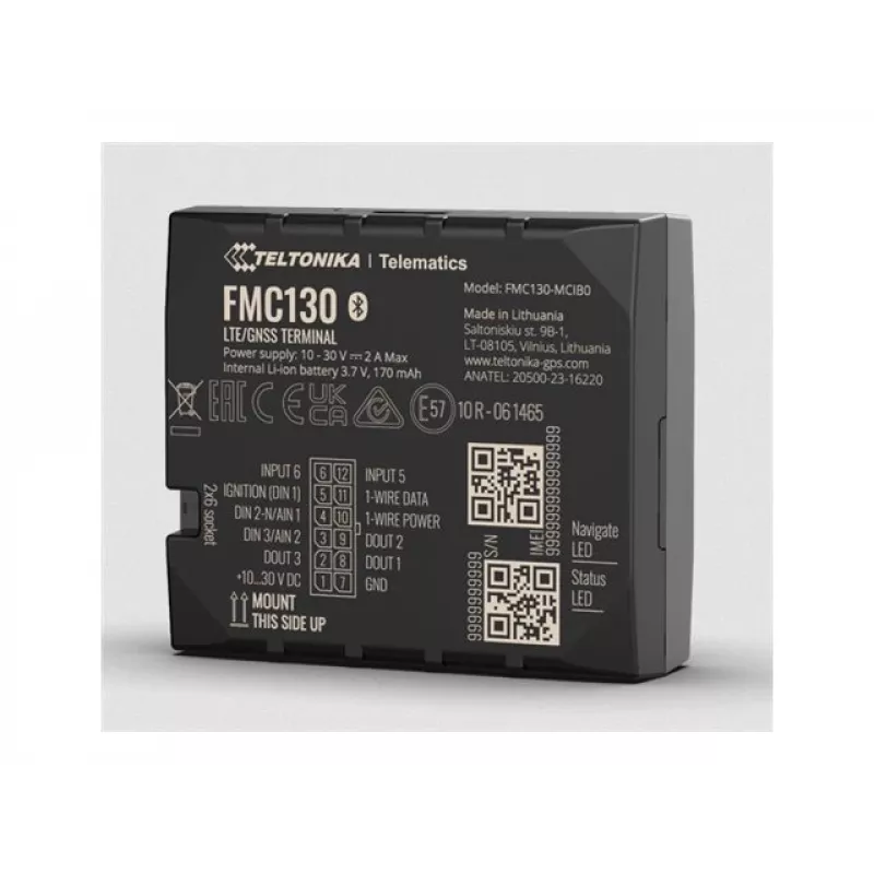 GPS sekiklis Teltonika FMC130 Juodas 2.4 GHz Wi-Fi 802.11b/g/n