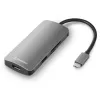 Kelių prievadų adapteris Sharkoon USB 3.0 Type C 3.2 Gen 1 pilka