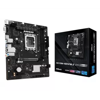 Motininė plokštė ASRock H610M-HDV/M.2 D5 Gen5 (LGA1700, mATX, DDR5, PCIe 5.0)