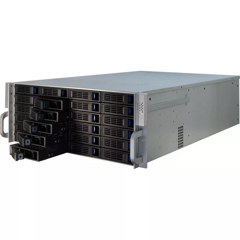 Serverinis korpusas Inter-Tech 4U-4424 Rack juodas, sidabrinis