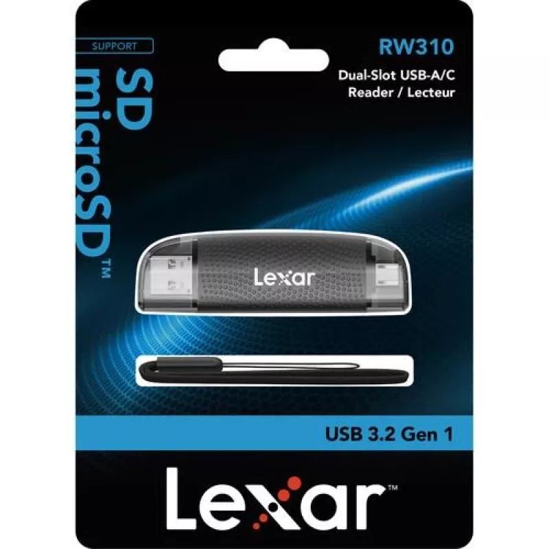 Card Reader Lexar LRW310X-BNBNG USB 2.0 Type-A/Type-C Juodas